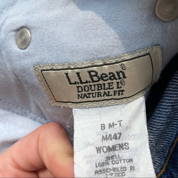 VINTAGE LL BEAN Double L Natural Fit Blue Jeans 26 - Picture 7 of 7